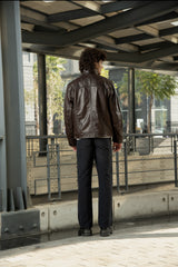 Logan Dark Brown Leather Jacket