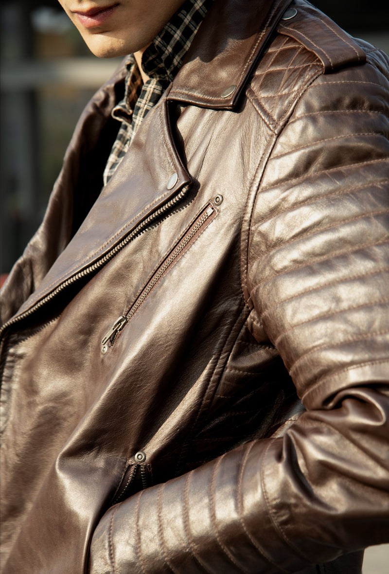 Travolta Cappuccino Leather Jacket