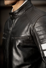 Rider Leather Jacket with removable protection