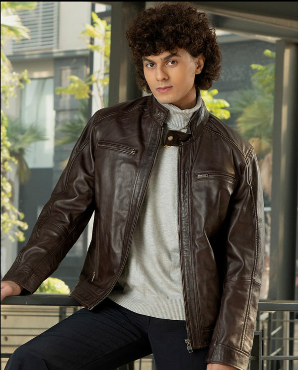 Logan Dark Brown Leather Jacket