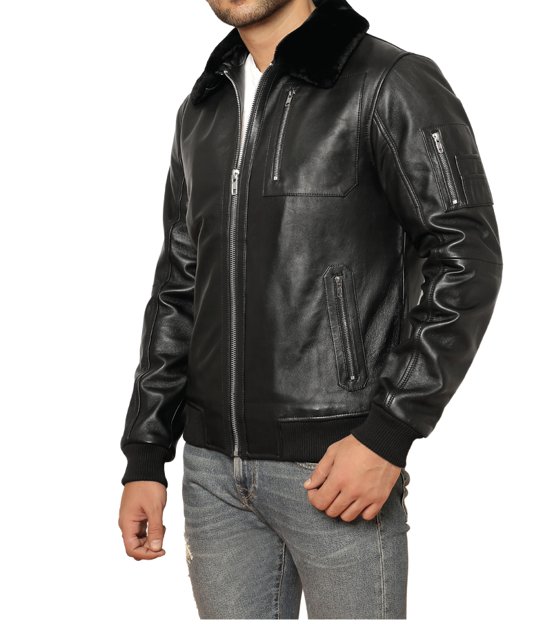 Maverick Black Leather Jacket