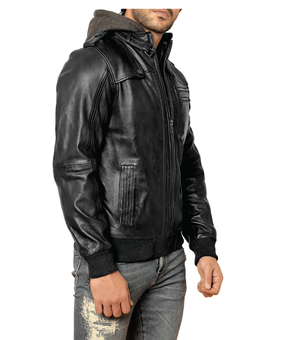 El Camino Black Leather Jacket - Sims Leather