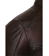 Logan Brown Leather Jacket - Sims Leather
