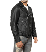 Swayze Black Leather Jacket