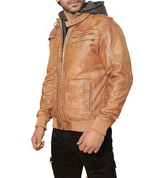 El Camino Tan Leather Jacket - Sims Leather