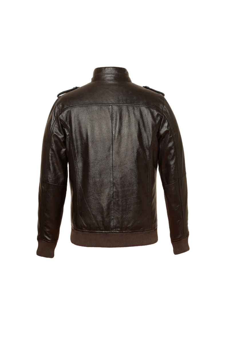 Crusader Dark Brown Leather Jacket