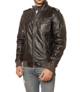 Crusader Dark Brown Leather Jacket